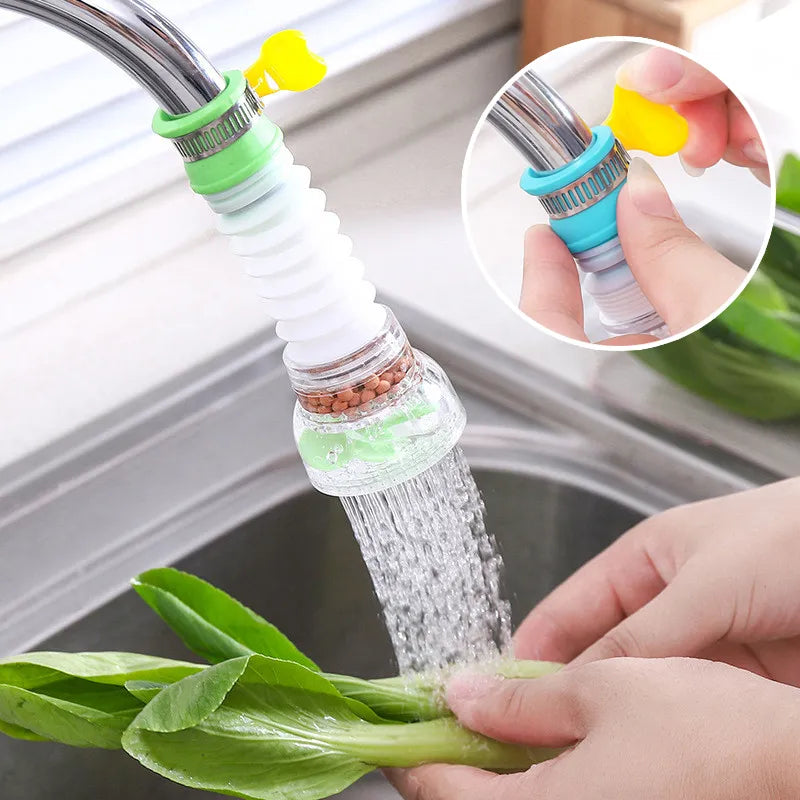 Adjustable water tap extension filter