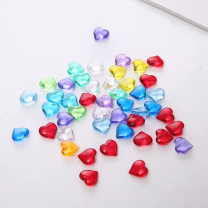 Transparent heart shaped acrylic pawns