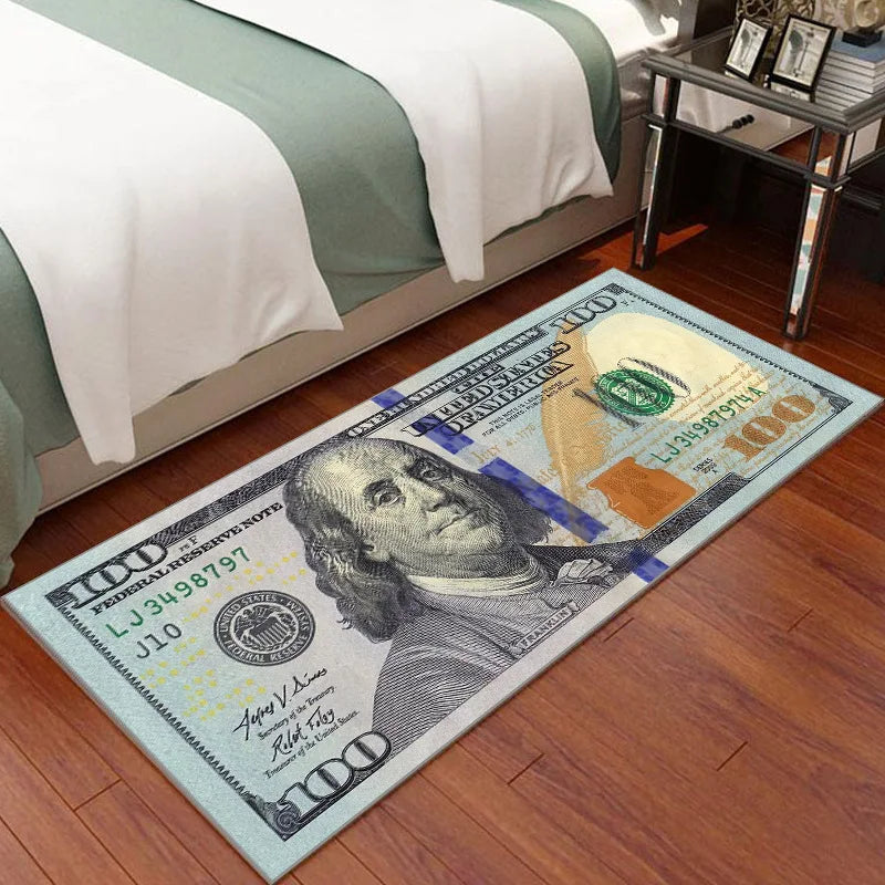 Tapis de sol absorbant à motif de dollar