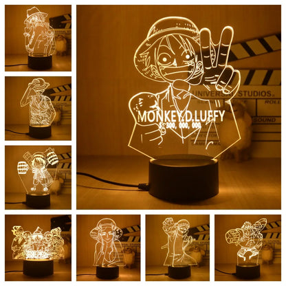 one piece 3D LED night lights