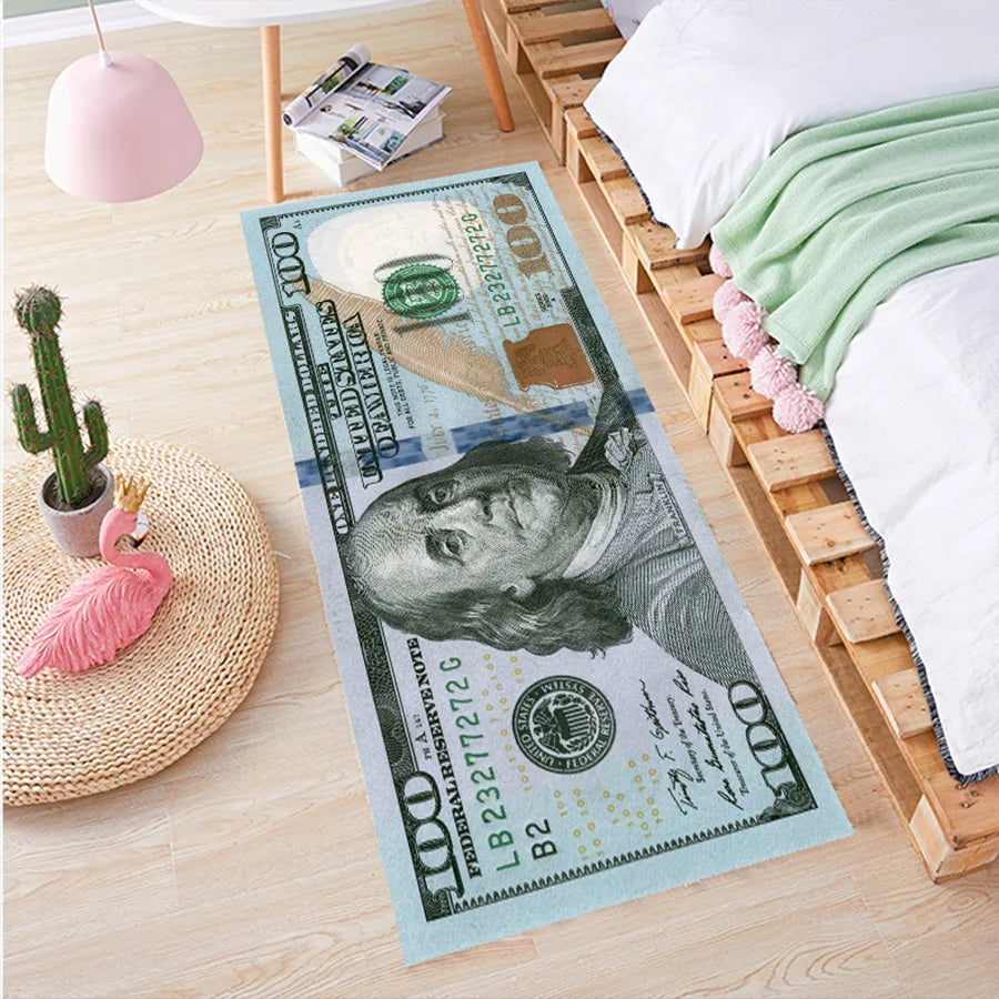 Tapis de sol absorbant à motif de dollar