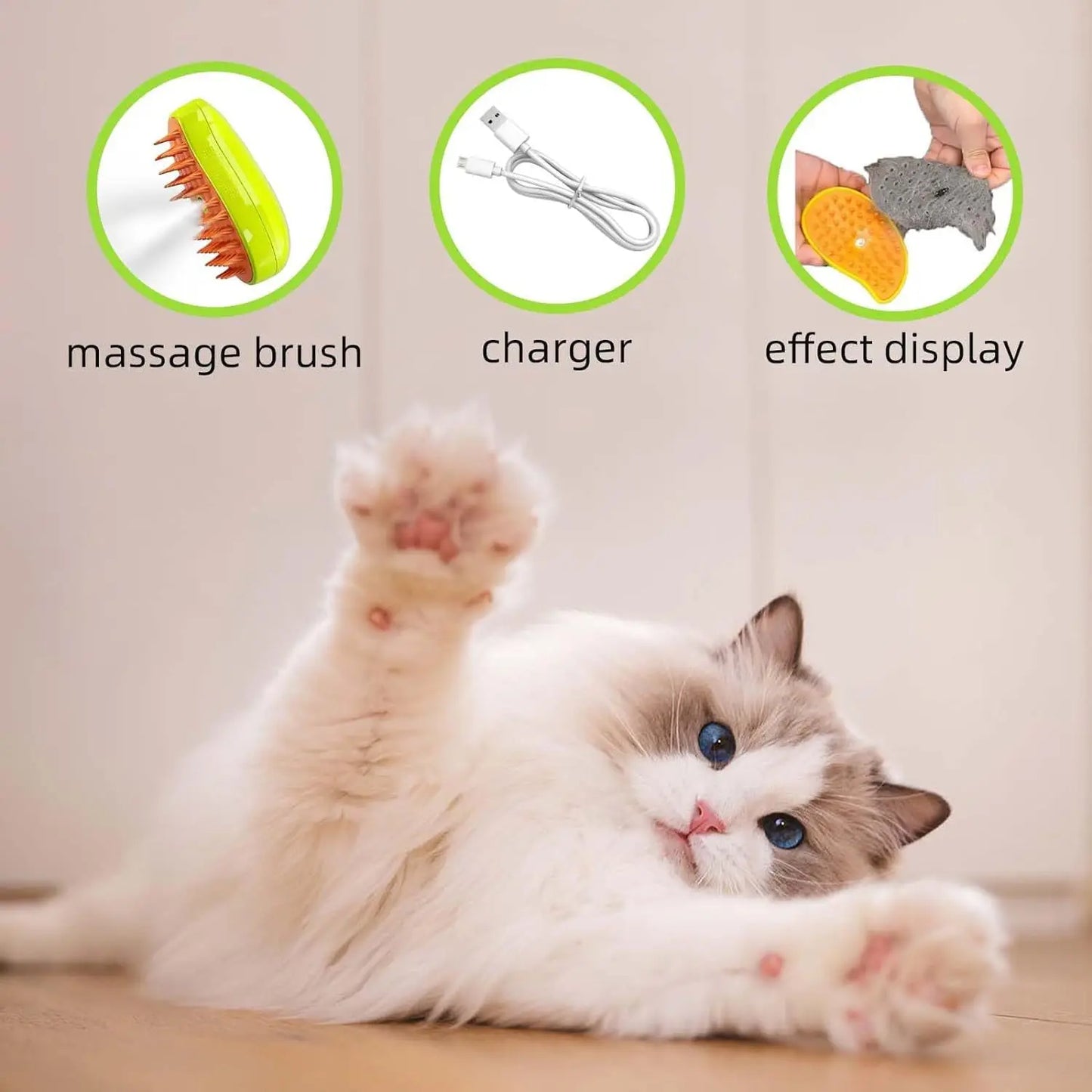 Electric pet Steamy Brush