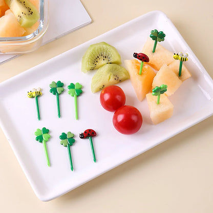 12Pcs Kids Fruit Picks Needle Stick Toothpicks