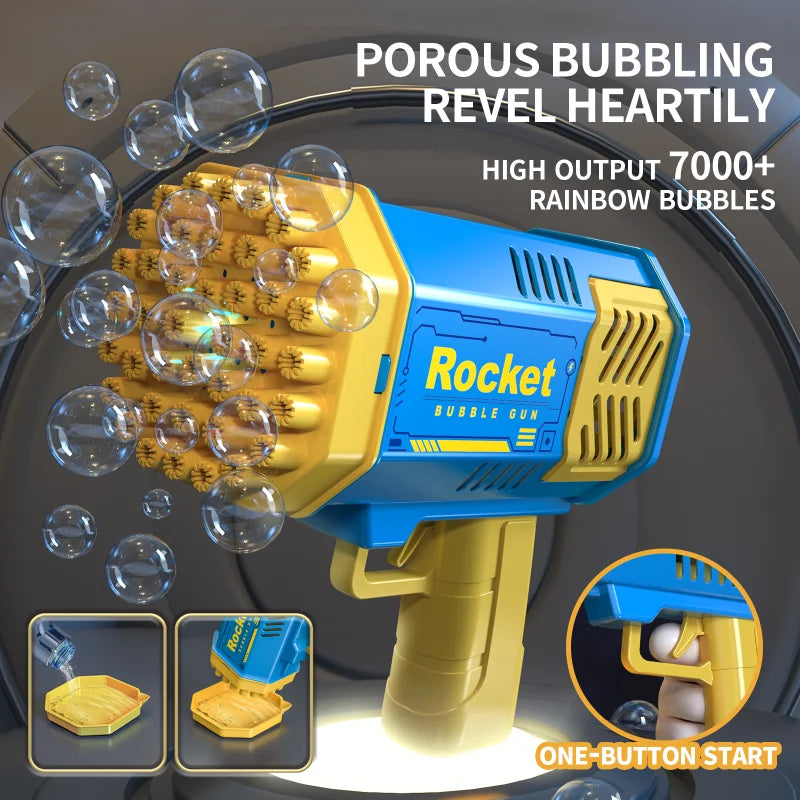 Rocket Launcher Bubble Gun Fully Automatic Electric